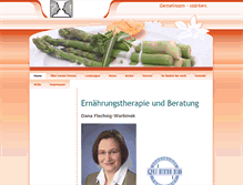 Tablet Screenshot of einzelernaehrungsberatung.com